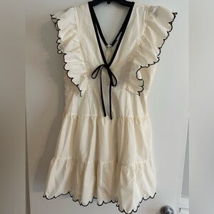 TCEC Cream Dress with Black Accents
